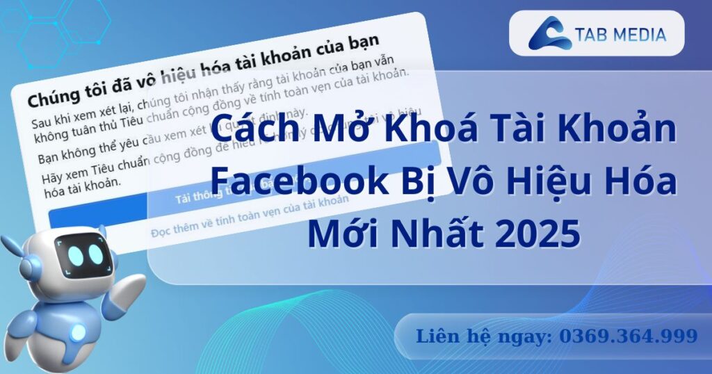 mở khoá tài khoản facebook bị vô hiệu hoá