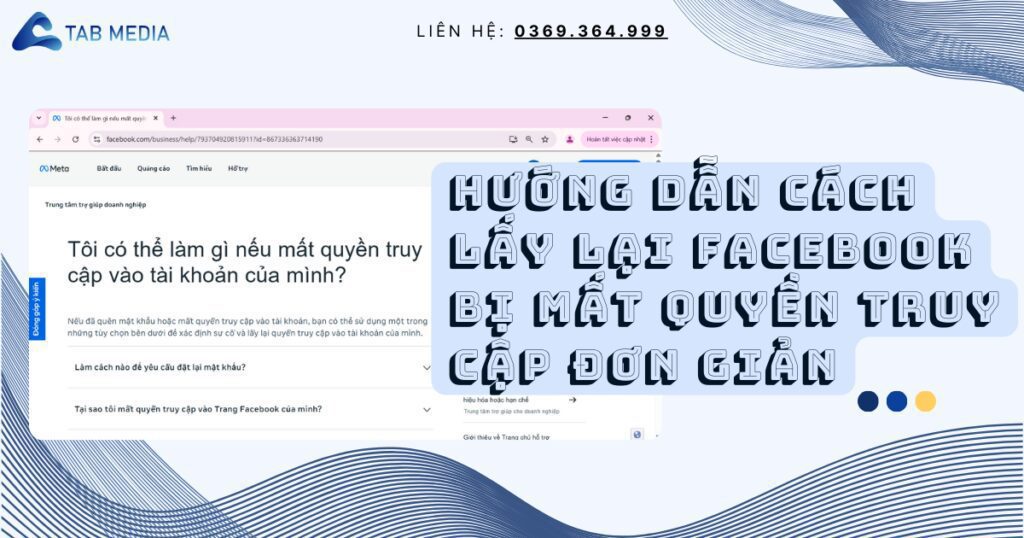 cách lấy lại facebook bị mất quyền truy cập