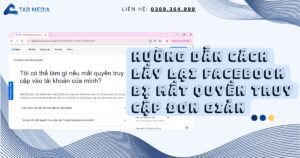 cách lấy lại facebook bị mất quyền truy cập