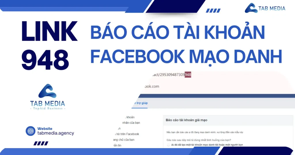 Link 948 báo cáo tài khoản facebook giả mạo