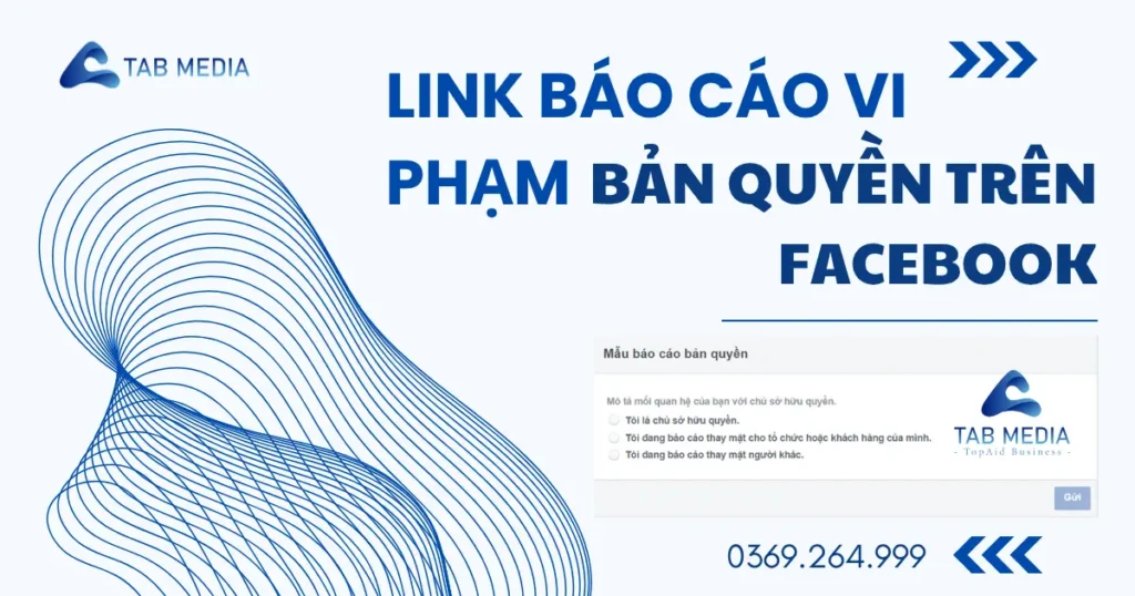 Link báo cáo vi phạm bản quyền trên facebook