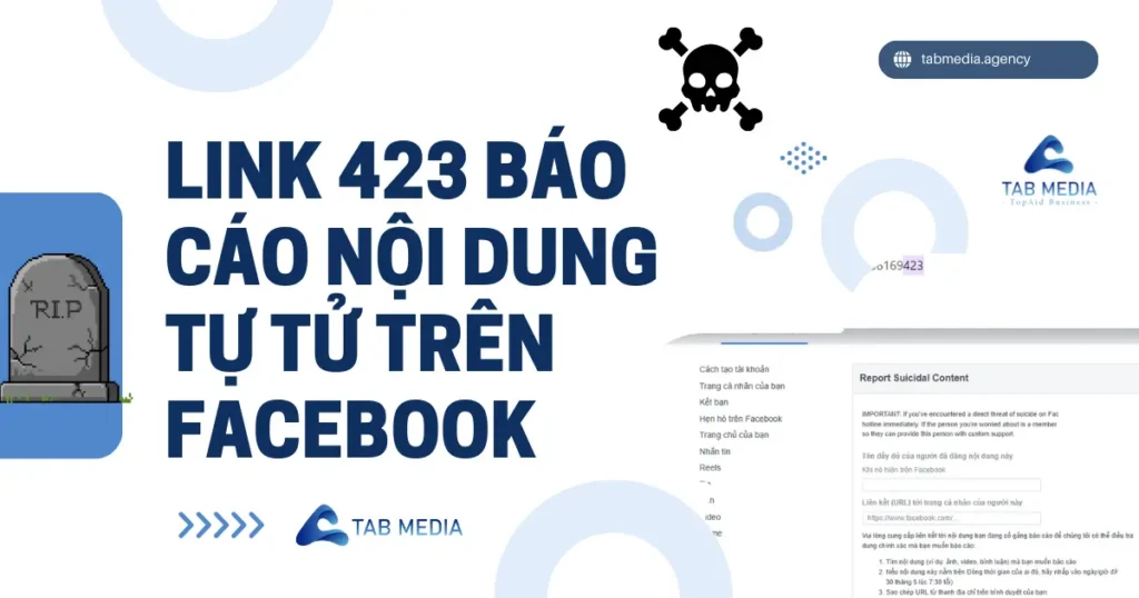 link 423 báo cáo nội dung tự tử trên facebook