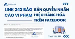 link 243 báo cáo vi phạm bản quyền nhãn hiệu hàng hóa trên Facebook