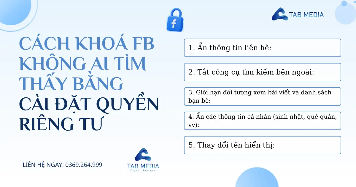 Cách Khoá FB Không Ai Tìm Thấy Nhanh Nhất 2026